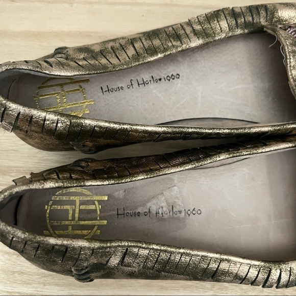 House of Harlow 1960 Marion Beaded Moccasin Flats 6.5 - Picture 8 of 9